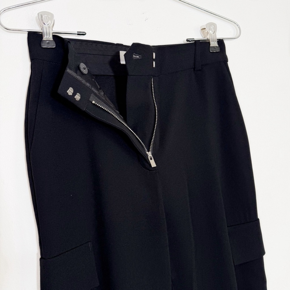 Aritzia Babaton Refined Satin Cargo Career Officewear Trouser Pant Black size 00 - Picture 5 of 10